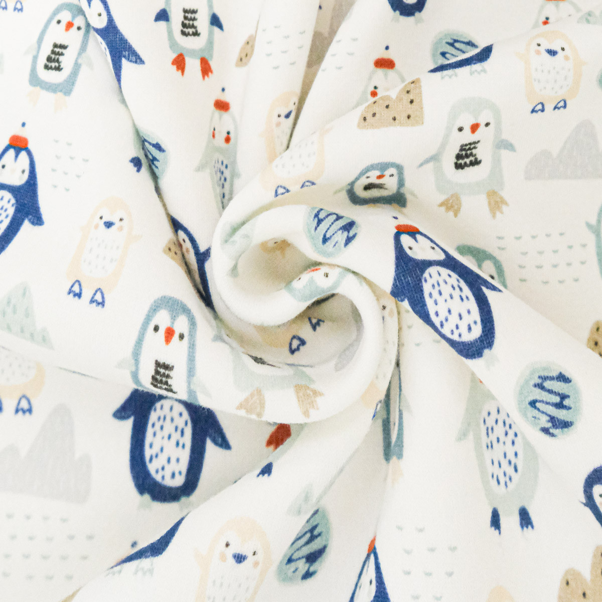 Penguin-Printed Sweatshirt with Reversible Plush Lining - Maison Klem